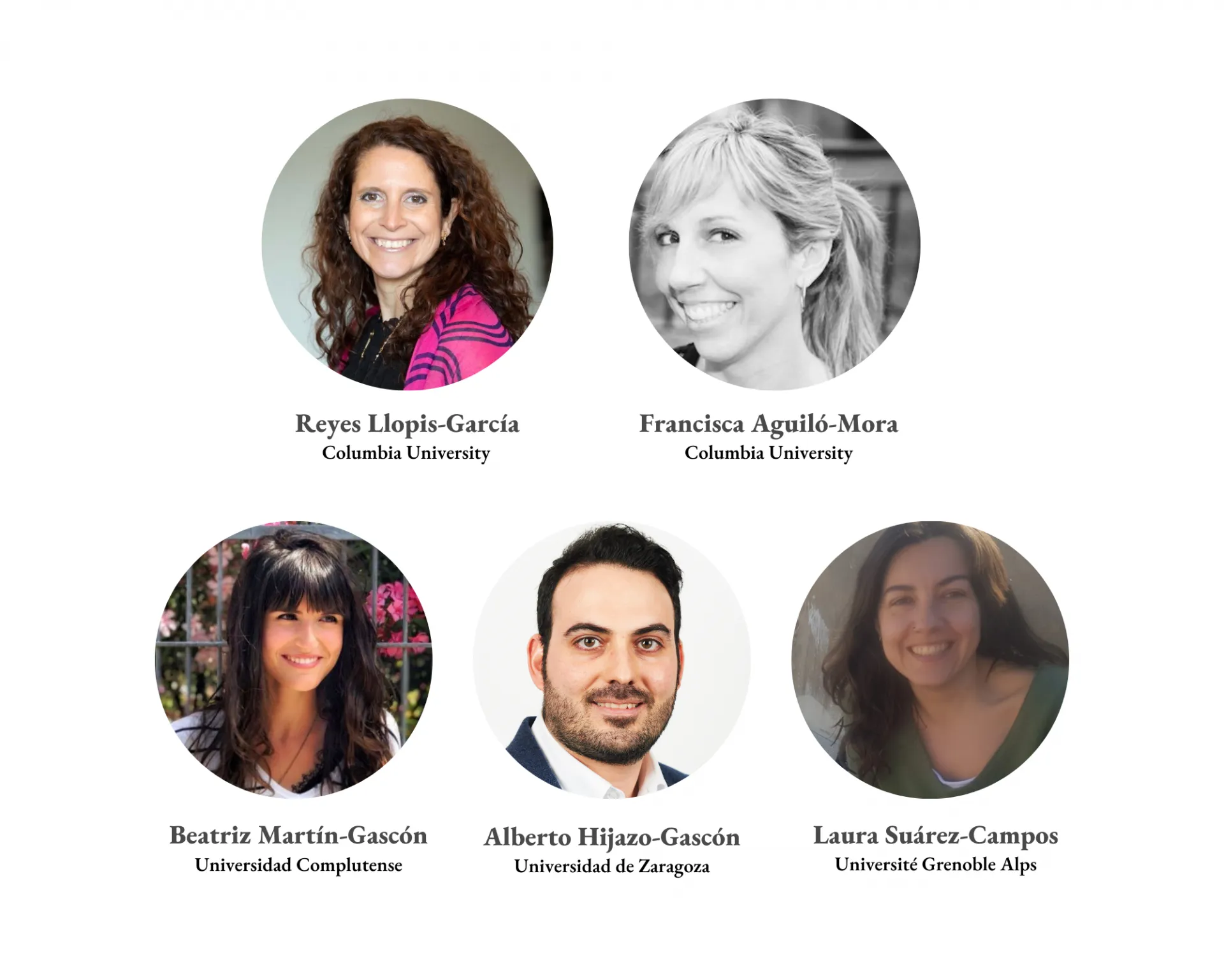 YRCL - Photo and affiliation of the Organizing Committee 